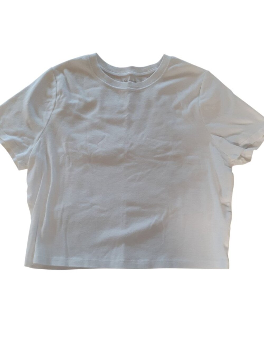 No Boundaries Womens Short Top 3XL White Crew Neck 100% Cotton Short Sleeve